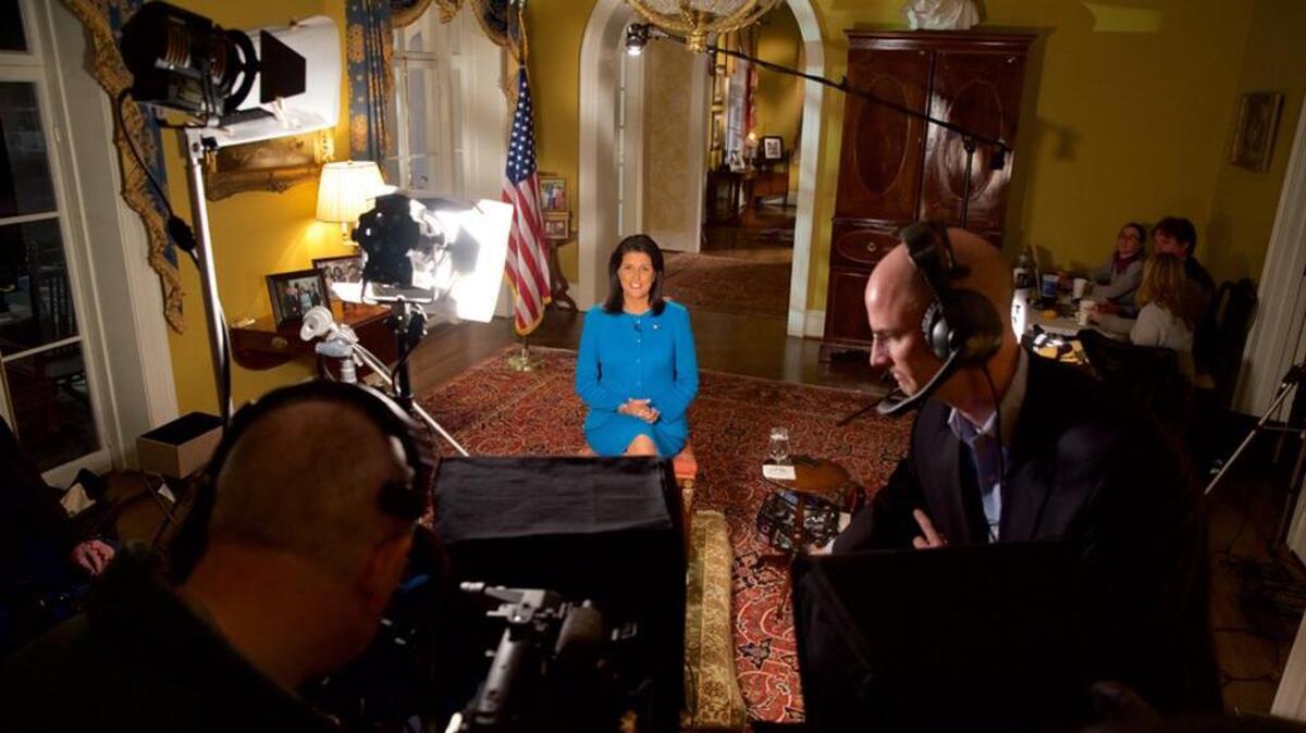 SC Gov Nikki Haley prepares to give the Republican response to the State of the Union address.