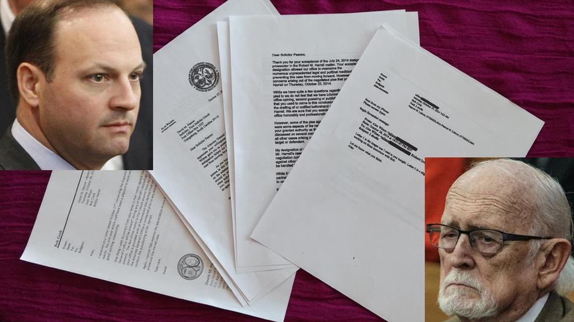 SC Attorney General Alan Wilson, left, asked political consultant Richard Quinn for advice on a letter he was writing to Solicitor David Pascoe about a criminal investigation that Mr Quinn would later get caught up in.