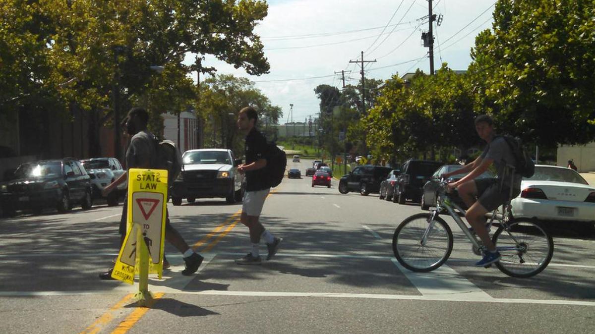 Columbia’s South Main Street runs through the USC campus and is known more as a pedestrian crossing than a thoroughfare.