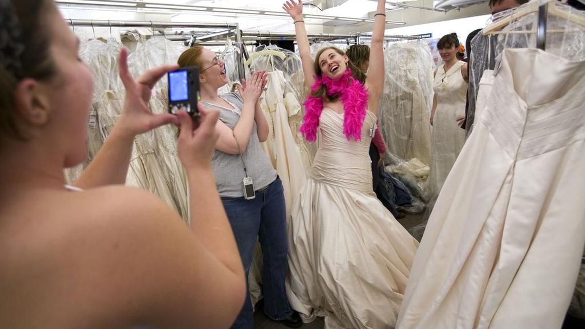If that’s not the perfect back-to-school wedding gown, then, well, then there simply isn’t a perfect back-to-school wedding gown.