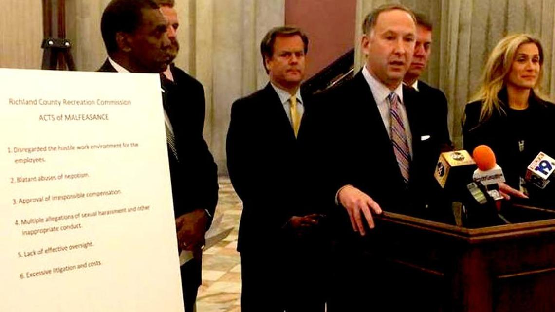 Sen Joel Lourie and other Richland legislators explain why five Richland County Recreation Commissioners need to resign.