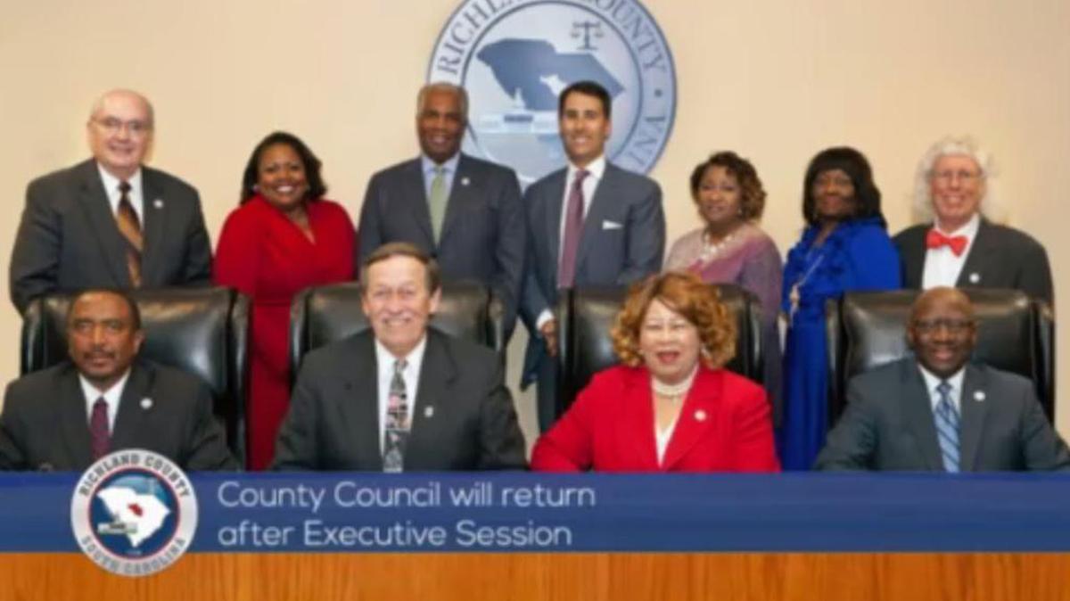 This photograph was displayed during the live stream of the Richland County Council’s secret meeting last month to discuss county spending policy.