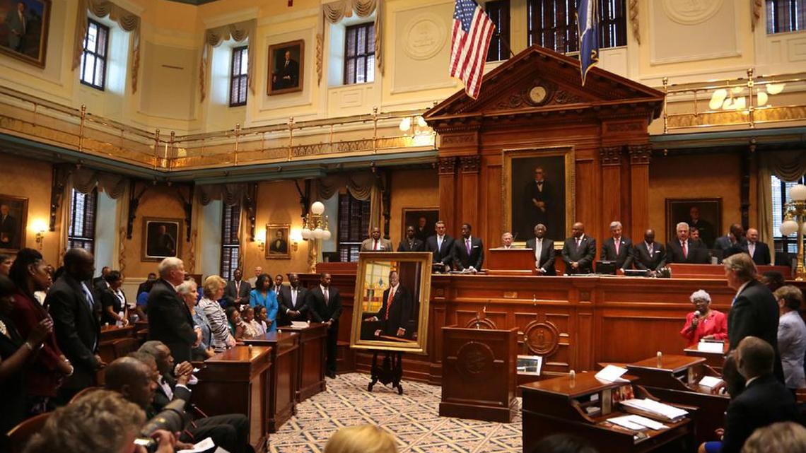 Legislators, family and friends gathered to honor the late state Sen Clementa Pinckney with an unveiling of his portrait inside the Senate chambers last month. Then they returned to business as usual.