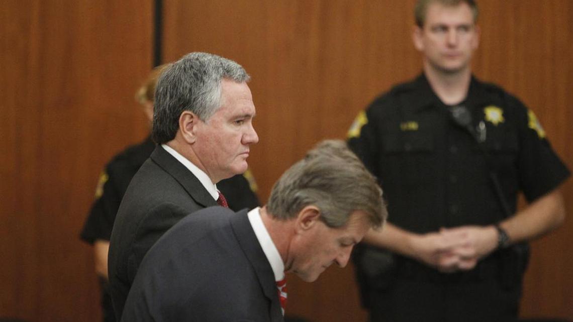 Then-SC House Speaker Bobby Harrell pleads guilty in October 2014 to six counts of use of campaign funds for personal expenses.