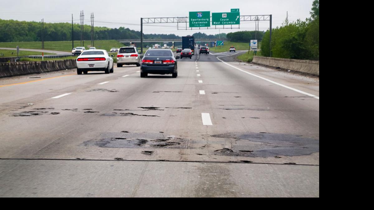 
Deteriorating spots on I-77 in Lexington County.
