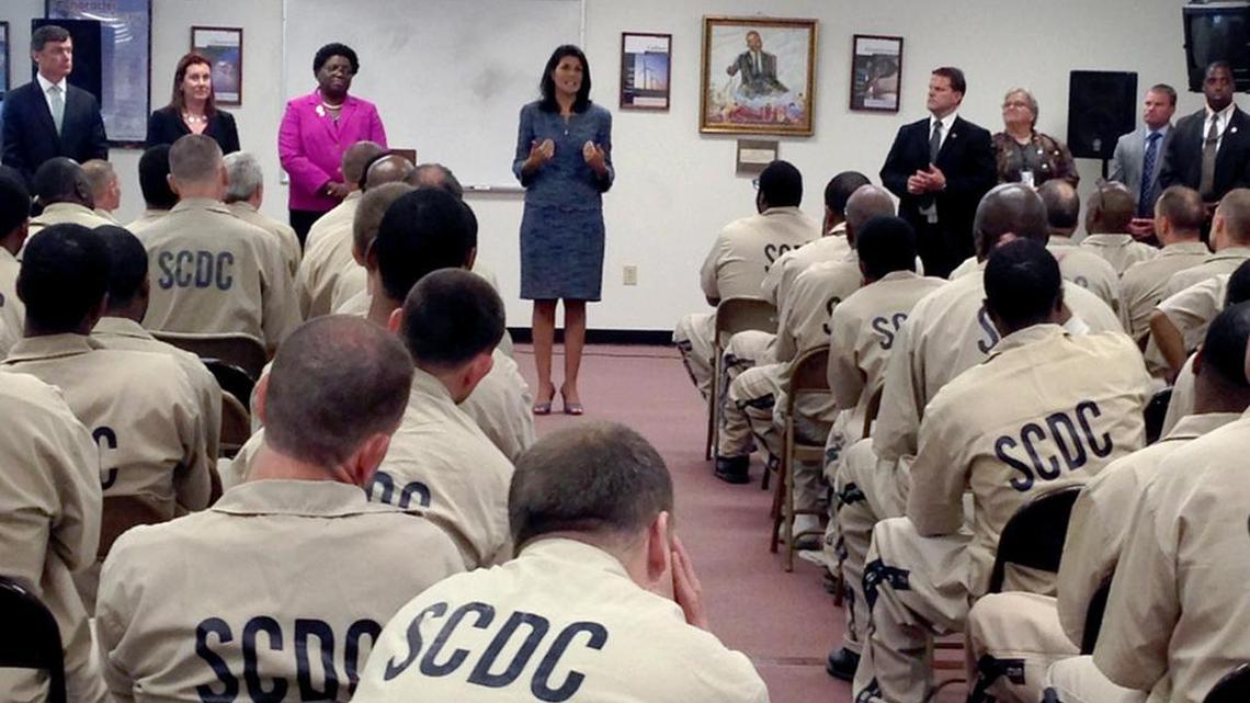 SC Gov Nikki Haley told inmates scheduled to be released that it’s her job to help them find a legal job. She also told them South Carolina has a law that does things it doesn’t actually do.