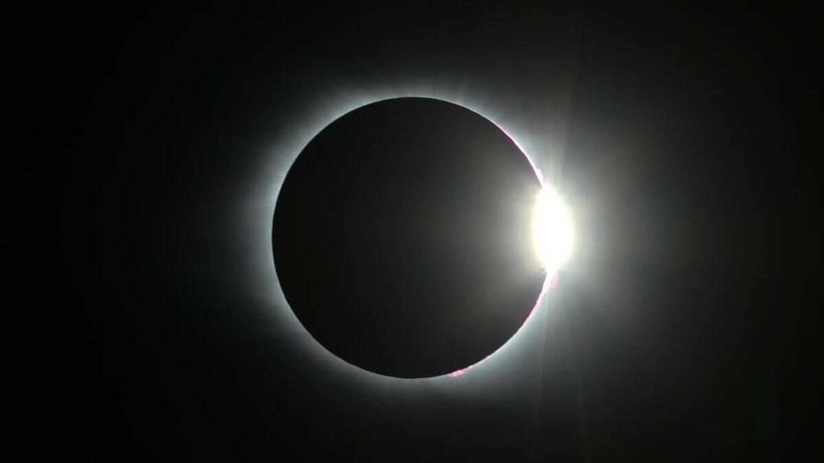 The “diamond ring” is shown during the 2017 solar eclipse over the State House in Columbia on Monday.