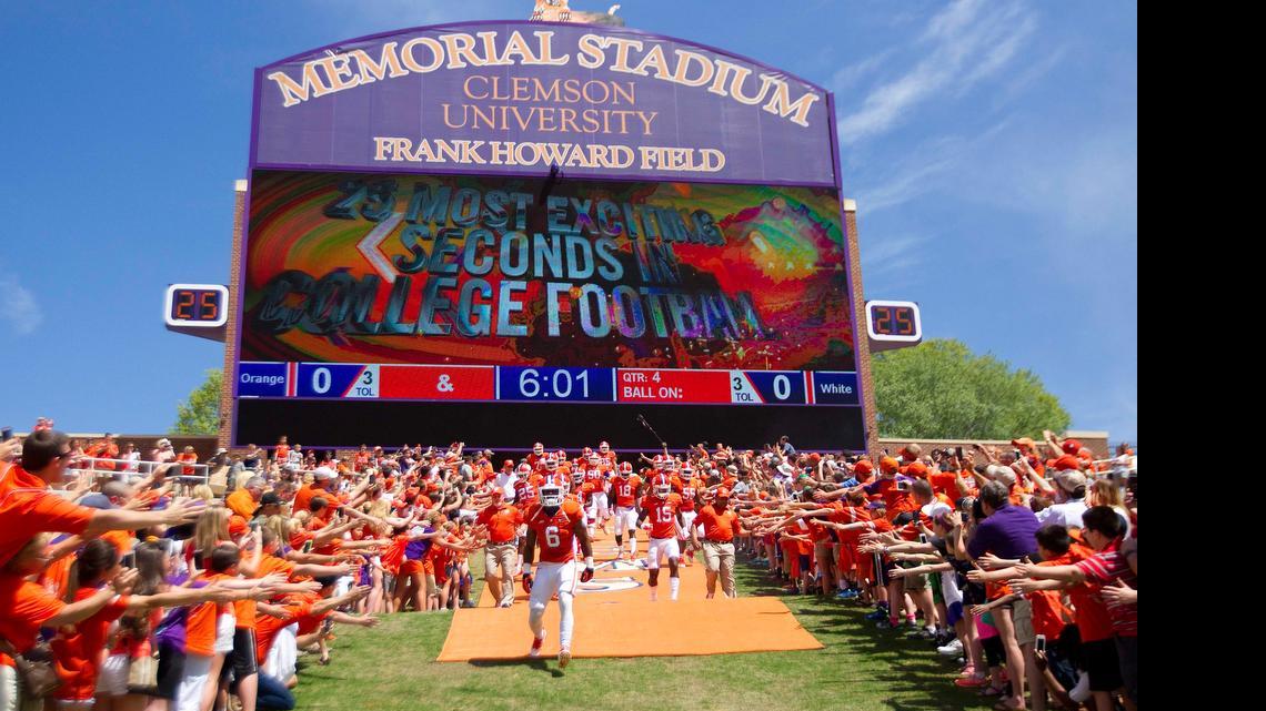 
Clemson’s Memorial Stadium ranks in the top 10 of the Bleacher Report list.

