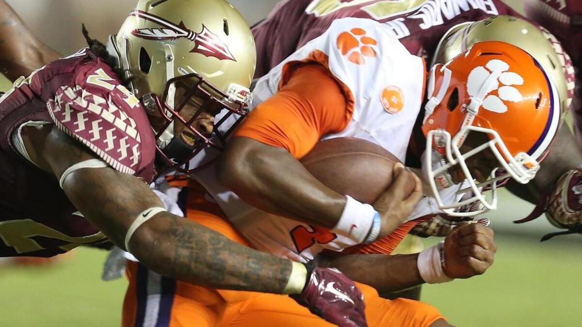 
Clemson quarterback Deshaun Watson hopes to avoid the injuries that interrupted his first season with the Tigers.
