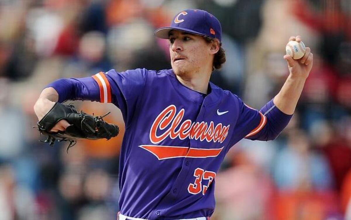 
Clemson pitcher Zack Erwin
