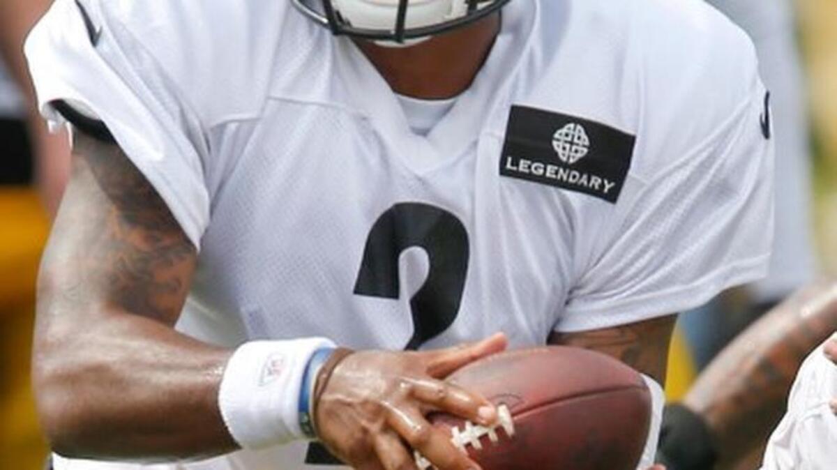 
Pittsburgh Steelers quarterback and former Clemson star Tajh Boyd works during practice last month.
