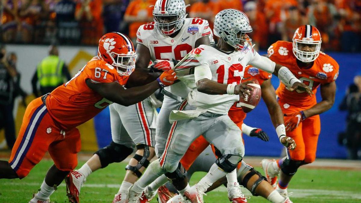 Clemson defeated Ohio State on Dec 31, 2016 in the Fiesta Bowl. Just ask Siri.