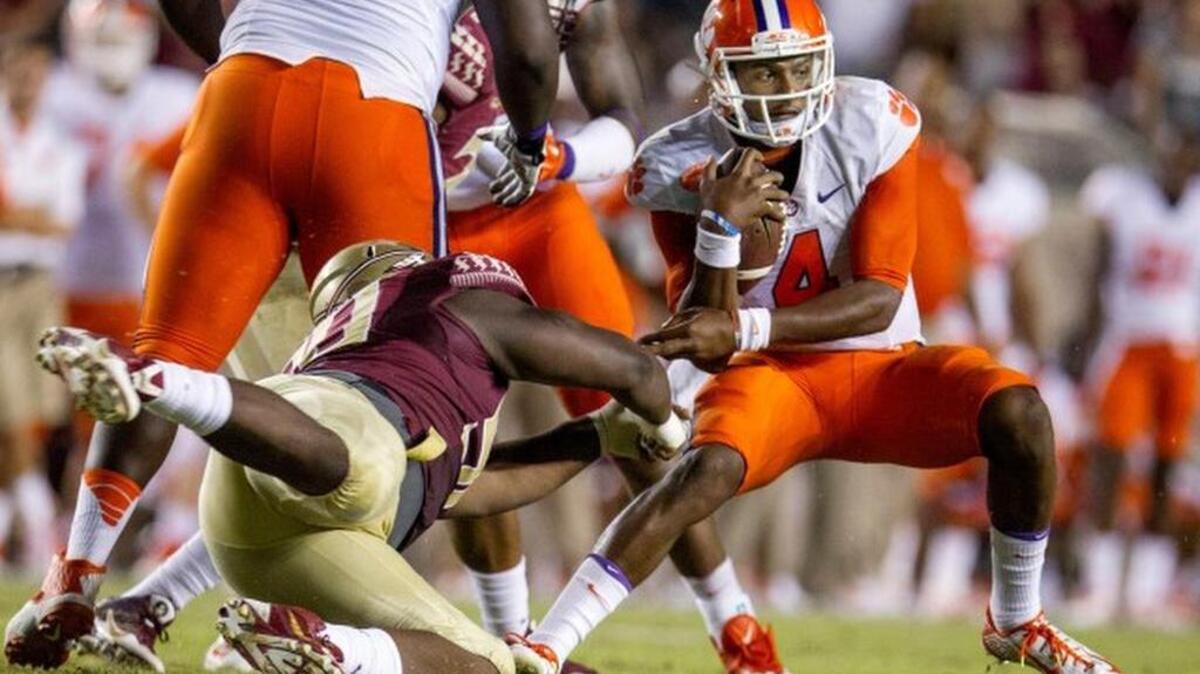 
Can quarterback Deshaun Watson stay healthy? Watson said he will hear that question a dozen or so times a day from students, fans and others. He responds the same way, “I’m ready to go.”
