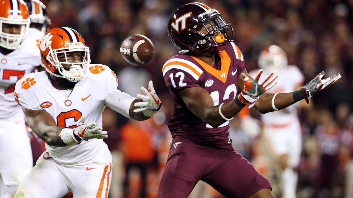 Clemson linebacker Dorian O’Daniel (left) recovered a fumble and had a pick-six against Virginia Tech.