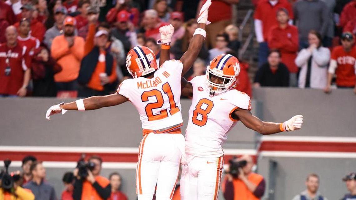Clemson junior Ray-Ray McCloud (21) played cornerback Saturday night at N.C. State.