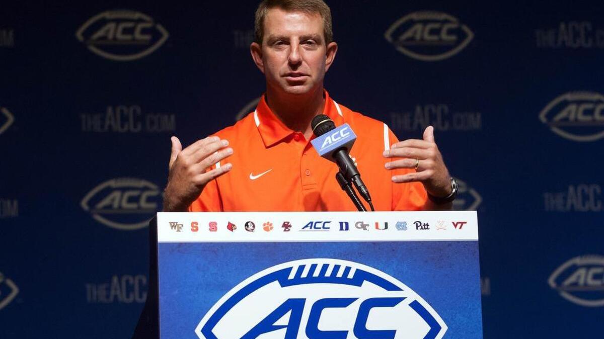 
Clemson Tigers head coach Dabo Swinney.
