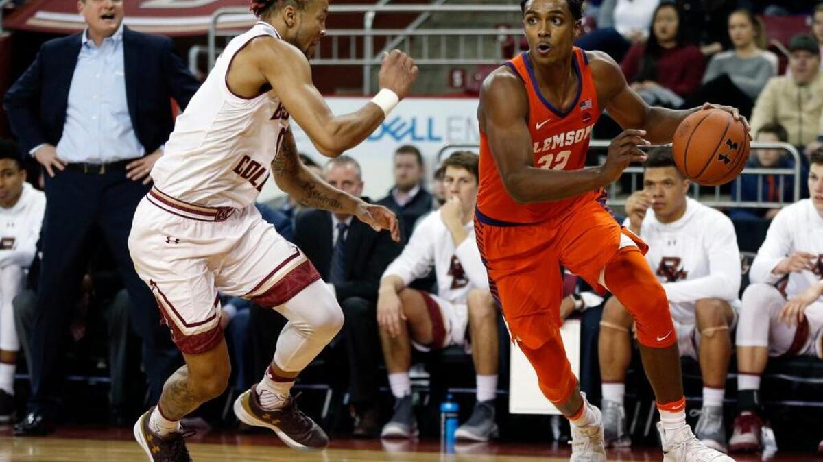 Donte Grantham led Clemson to a win at Boston College Wednesday night.