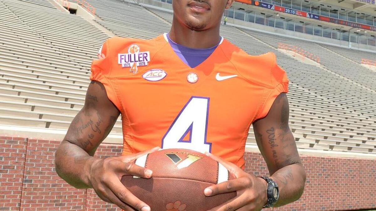
Deshaun Watson Clemson Football Portraits at Memorial Stadium in Clemson, Saturday, August 22, 2015. Gwinn Davis / For The State

