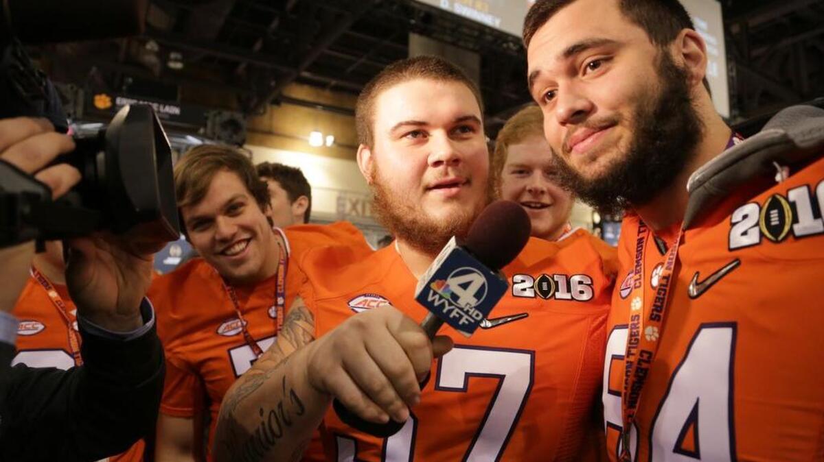 Clemson Tigers center Jay Guillermo (57)