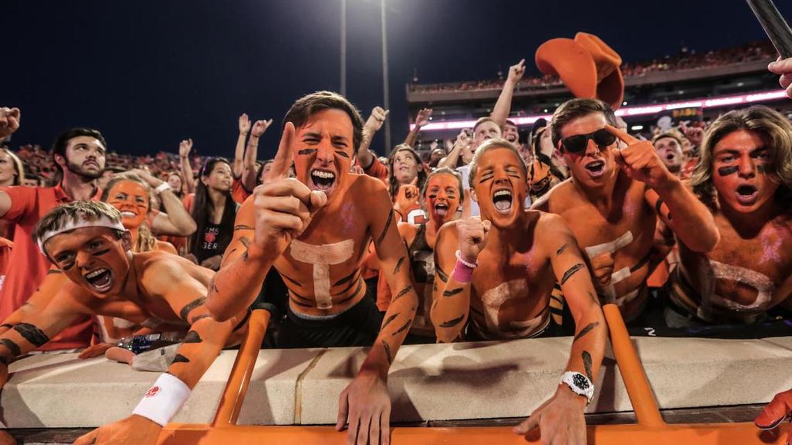 Clemson Tigers fans at Memorial Stadium in Death Valley
