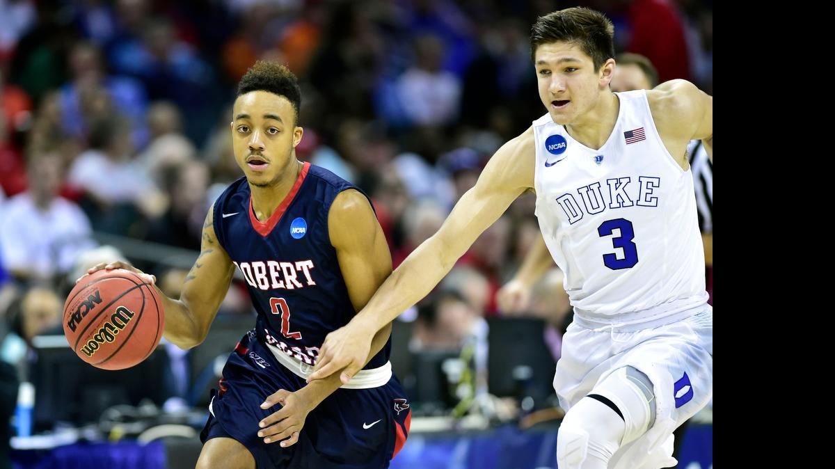 
Marcquise Reed (2) while at Robert Morris
