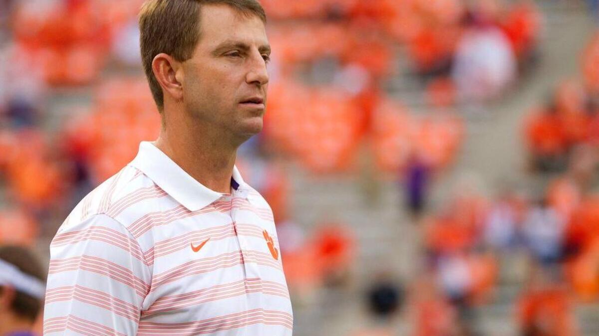 
Clemson Tigers head coach Dabo Swinney 
