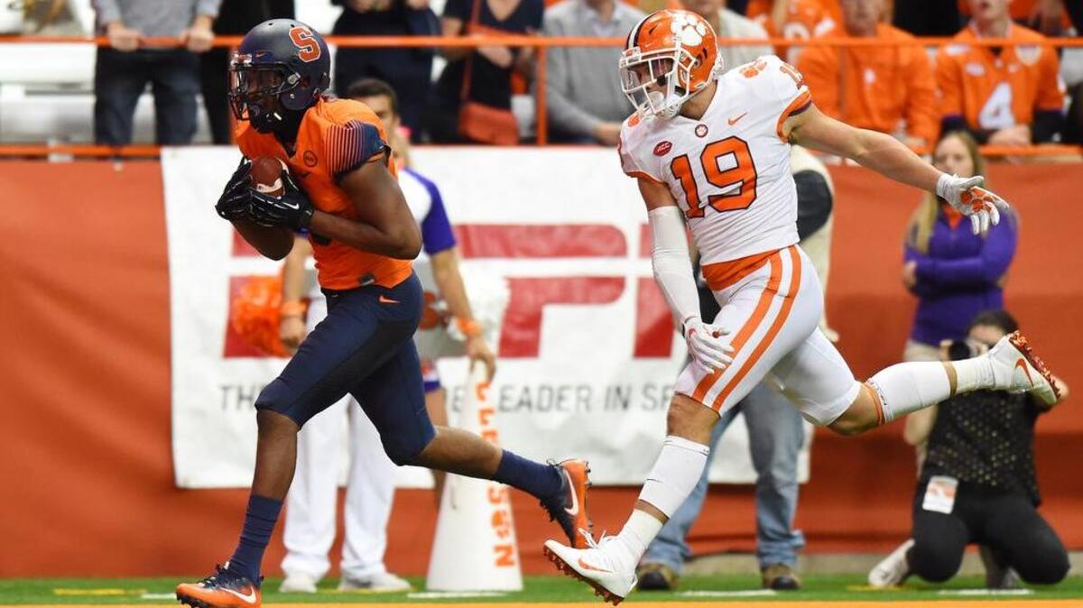 Syracuse receiver Steve Ishmael had a big game Friday night against Clemson.