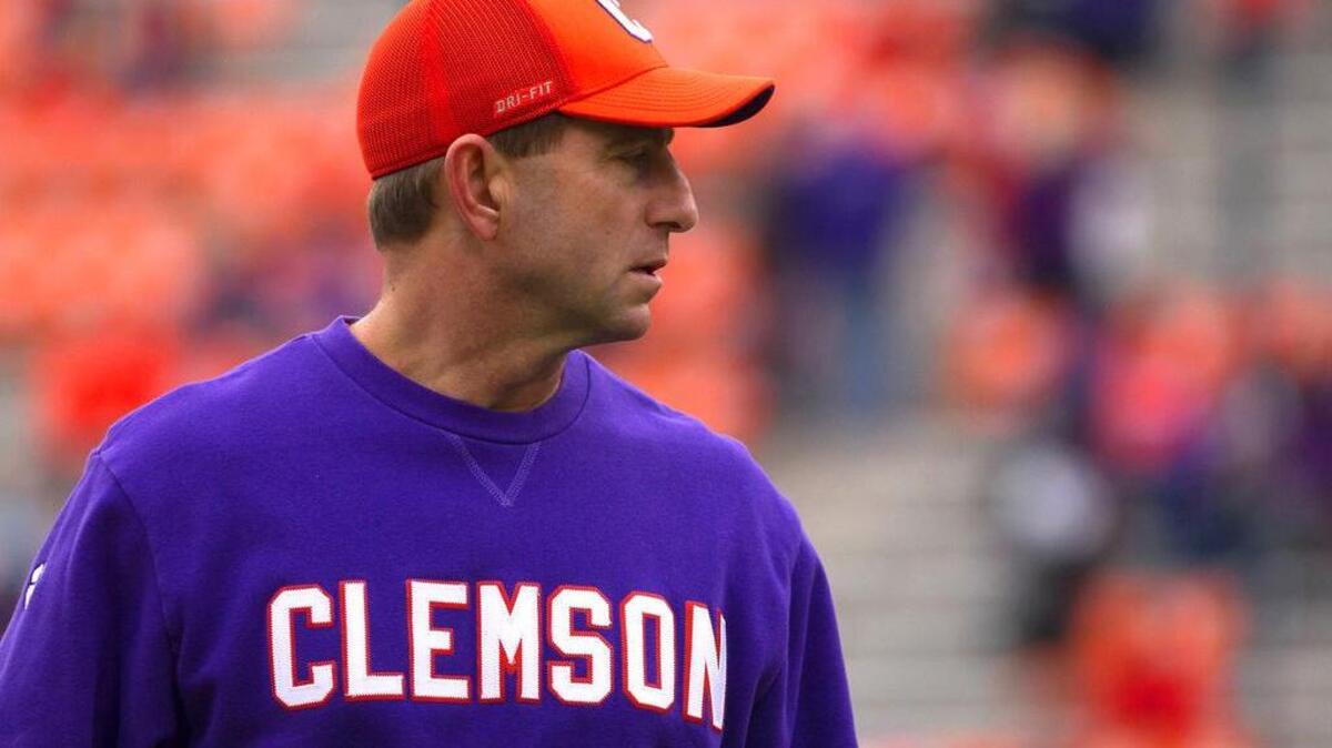 Clemson Tigers head coach Dabo Swinney prior to the game against the Citadel Bulldogs at Clemson Memorial Stadium.