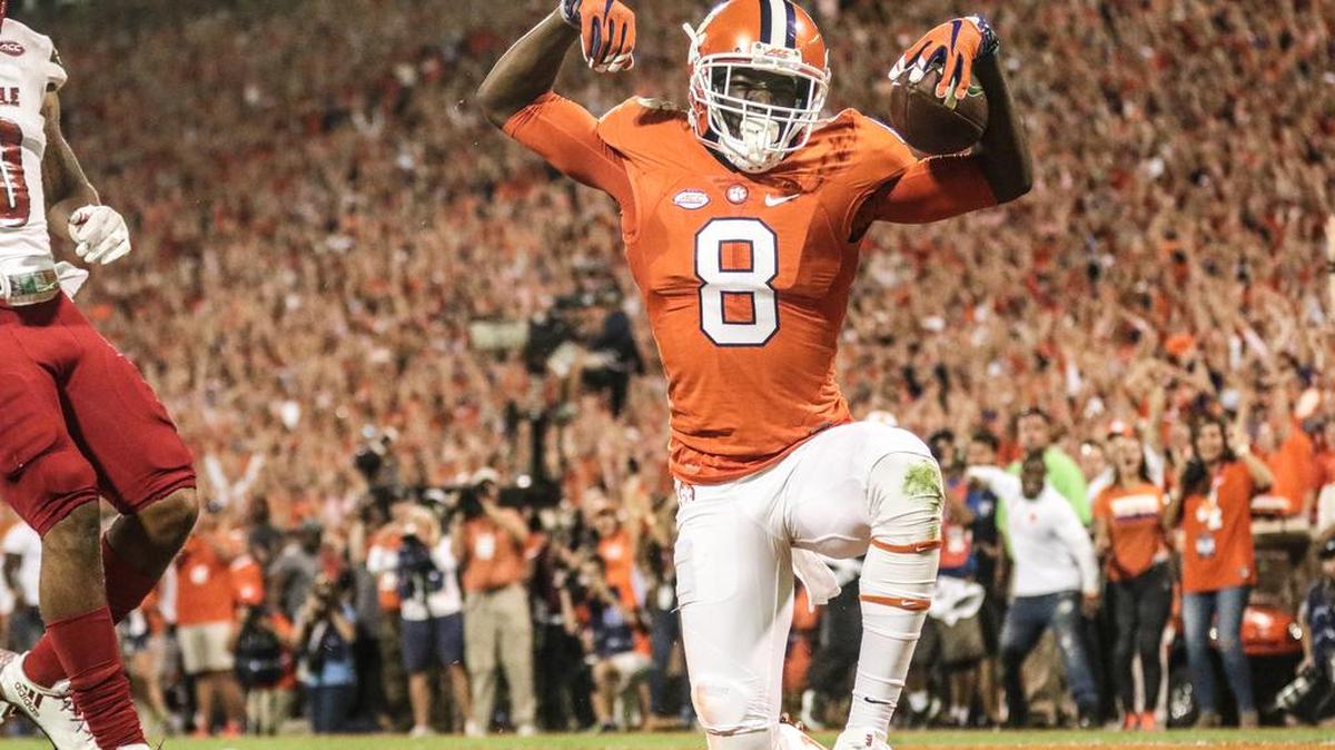 Clemson receiver Deon Cain is a player to watch on Saturday against Louisville.