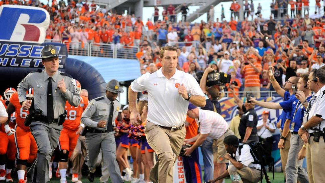 
Clemson coach Dabo Swinney and the Tigers have their work cut out for them this season, with many in the media picking Florida State to win the division.
