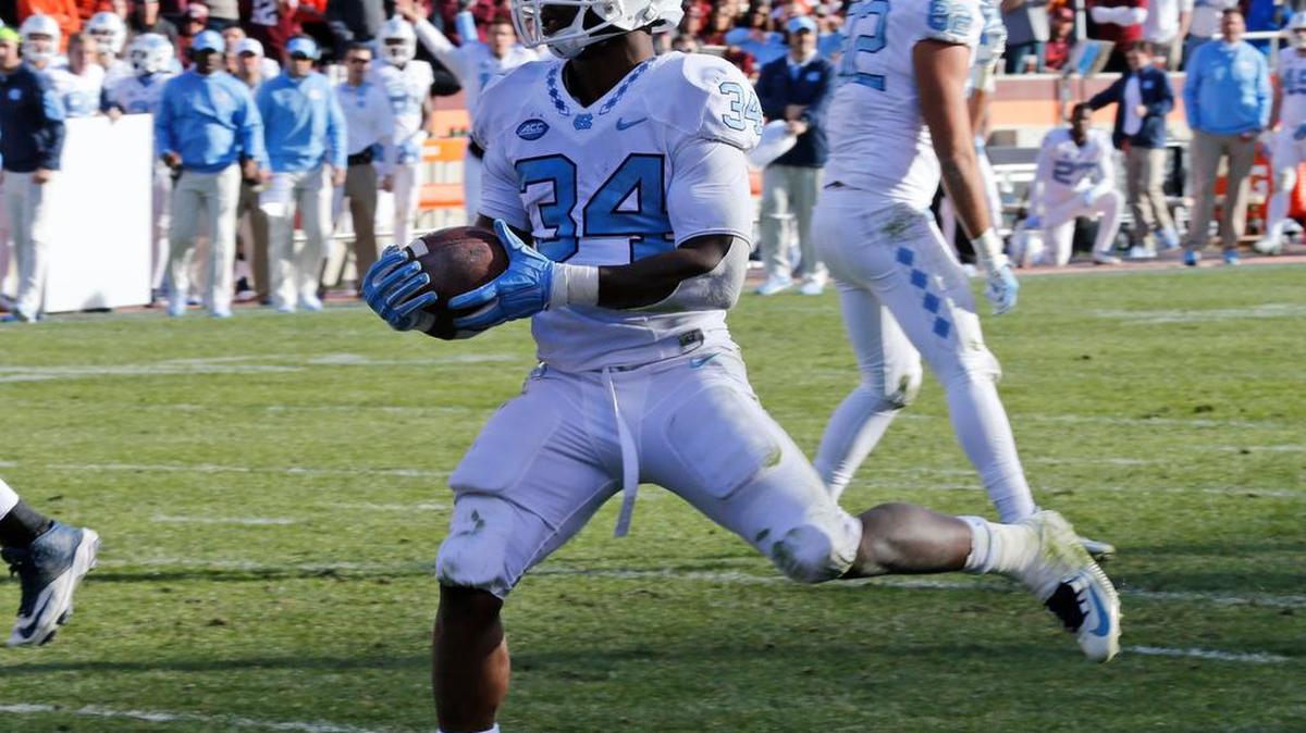 Slowing down North Carolina running back Elijah Hood will be a big challenge for Clemson on Saturday.