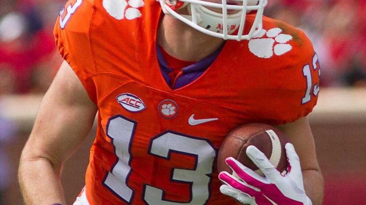 Clemson wide receiver Hunter Renfrow returned to the field after missing four games with a hand injury.
