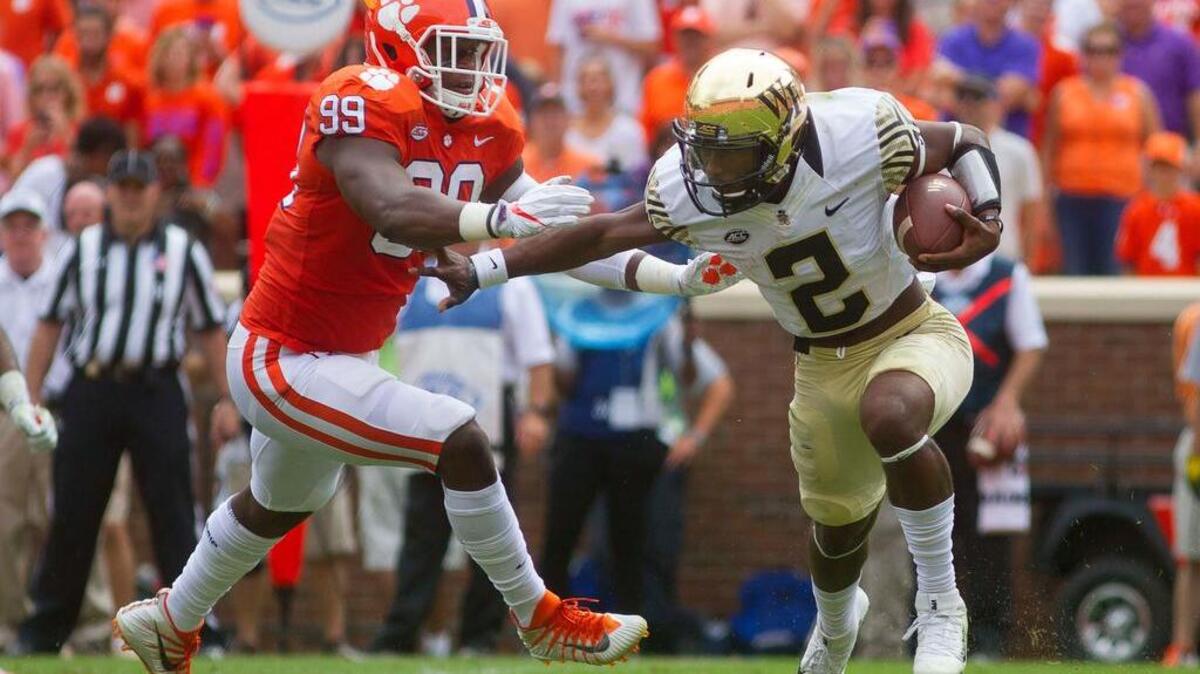 Clemson defensive end Clelin Ferrell recorded a sack on Saturday against Wake Forest.