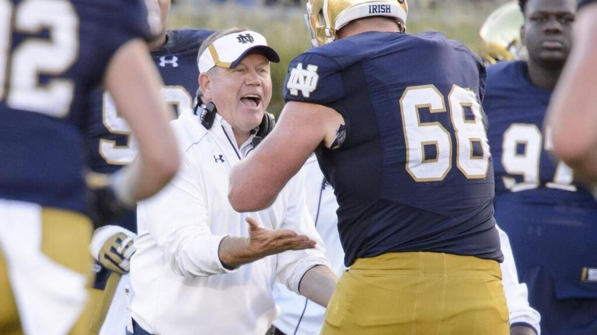 
Although Notre Dame is ranked No. 6 in the AP poll, Brian Kelly’s team has had issues in road games in the past.
