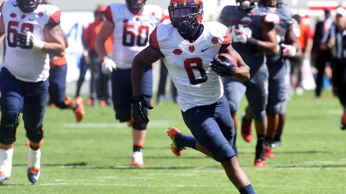 Syracuse receiver Steve Ishmael leads the nation in receiving yards.