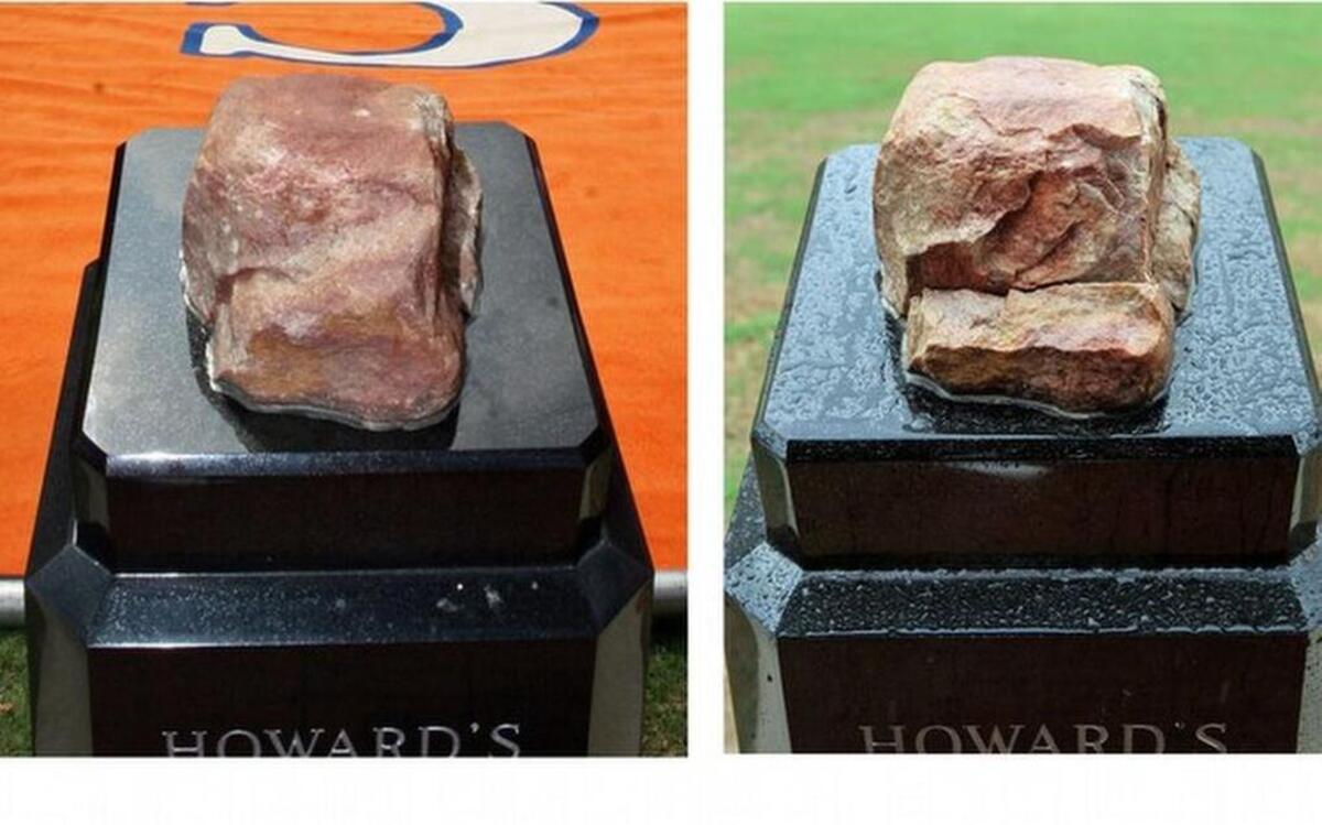
Howard's Rock at Death Valley in Clemson was vandalized two years ago.
