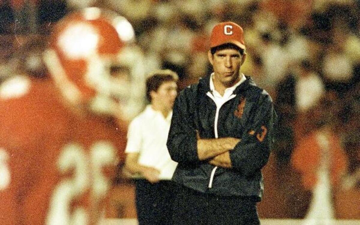 Clemson head coach Danny Ford before the Tigers played Nebraska in the Orange Bowl on January 1, 1982.