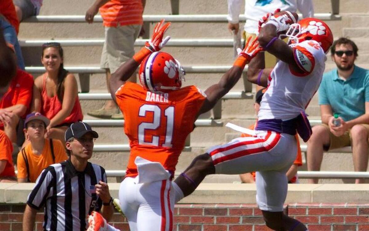 
Clemson cornerback Adrian Baker (21) 
