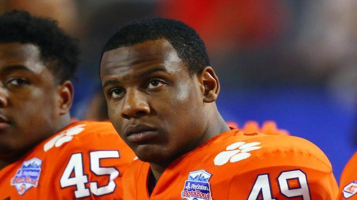 Clemson Tigers defensive end Richard Yeargin (49)