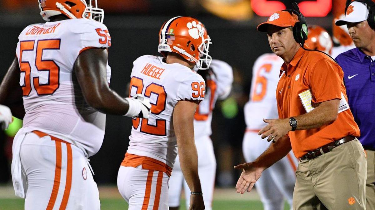 Clemson coach Dabo Swinney is pleased with his team’s start to the season.