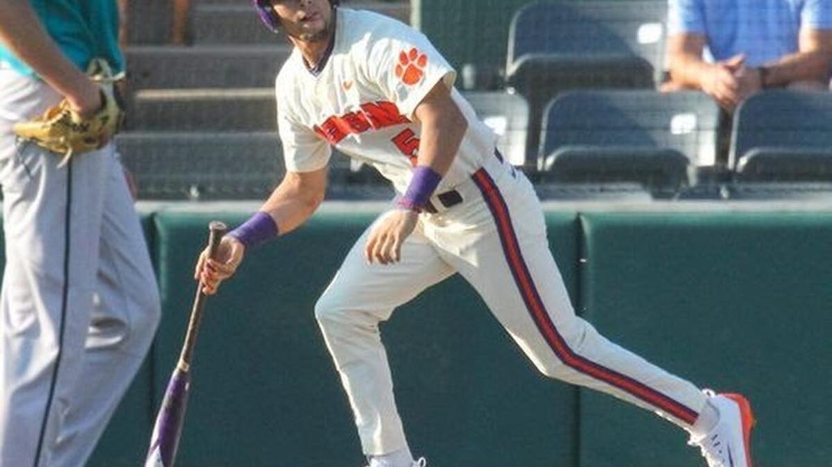 Clemson’s Chase Pinder leads the team in runs and stolen bases and also tops the Tigers with 22 multiple-hit games.