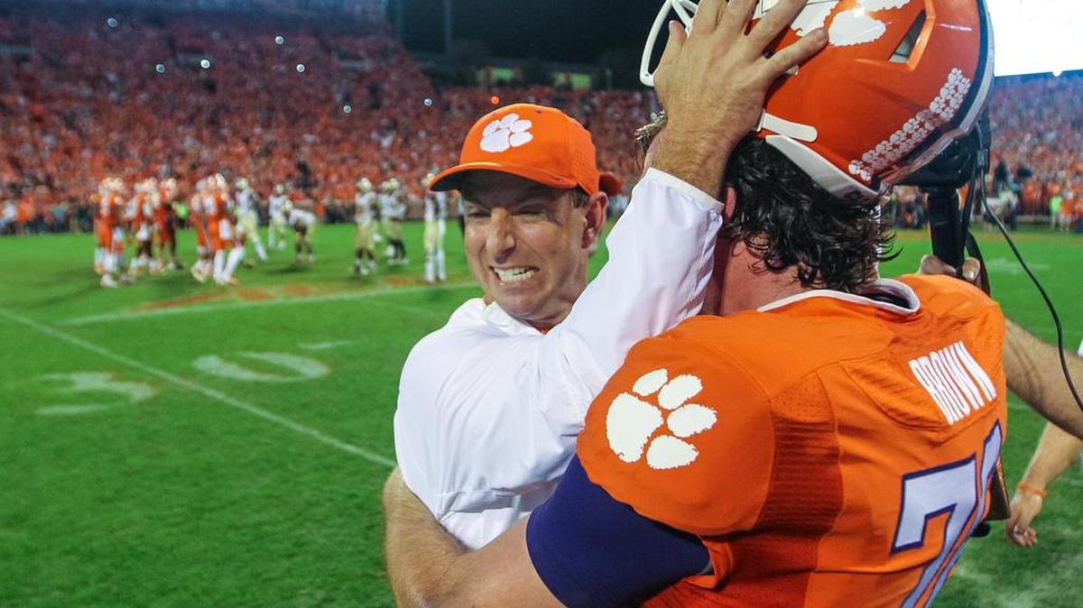 Clemson coach Dabo Swinney’s honest with his expectations of his players.