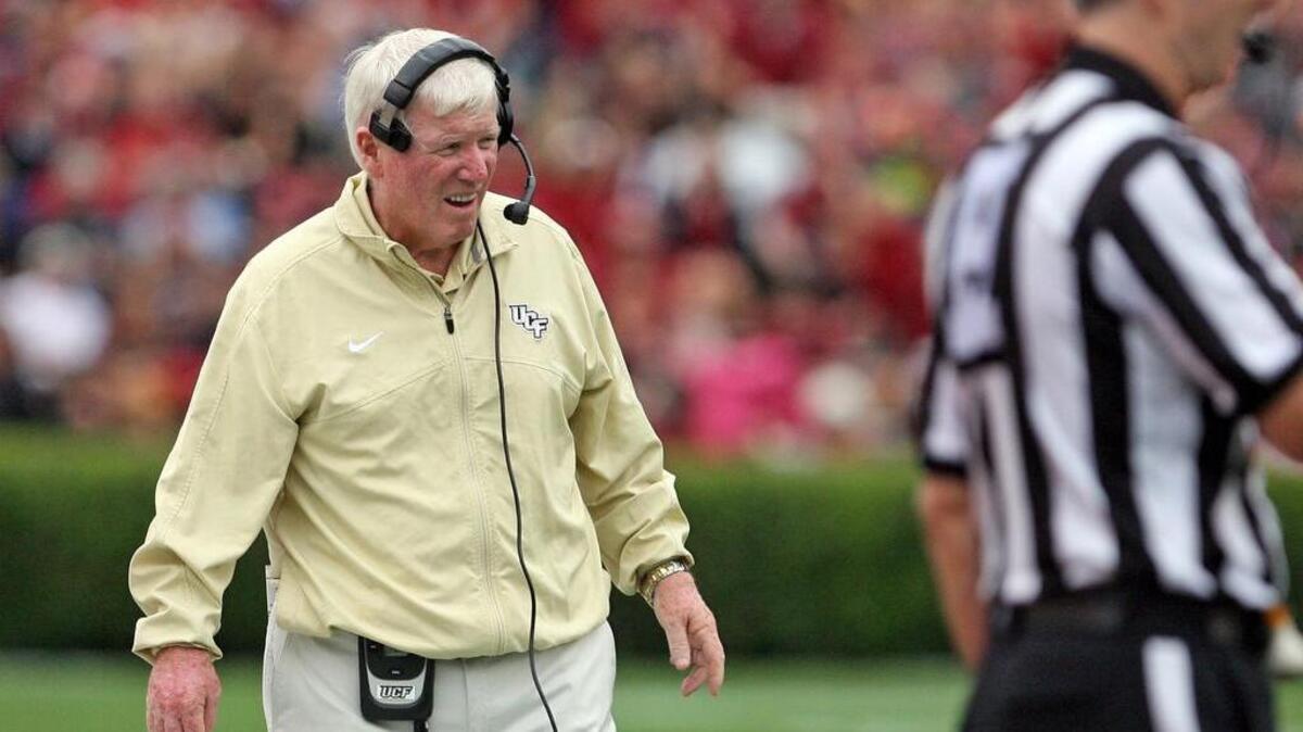 UCF coach George O'leary during the game against South Carolina.