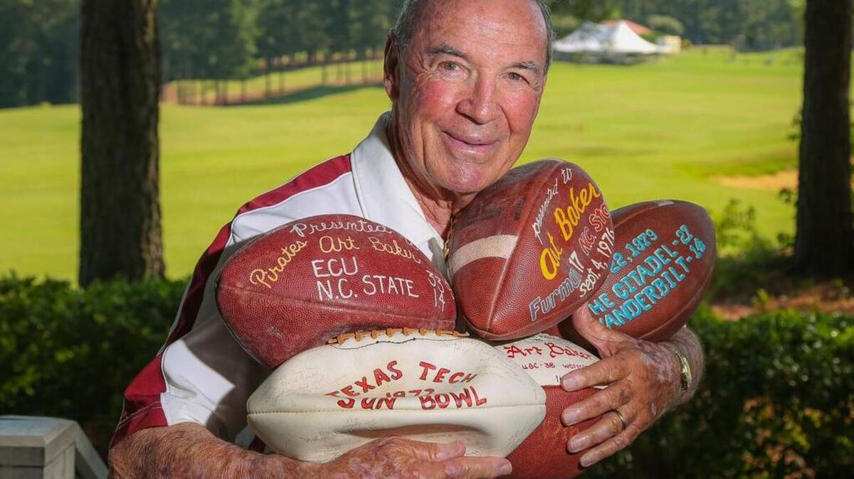 Art Baker, who now lives in Columbia, coached at many of the colleges in S.C. --including USC, Clemson, The Citadel, and Furman. He is a candidate for the Class of 2017 in the South Carolina Football Hall of Fame.