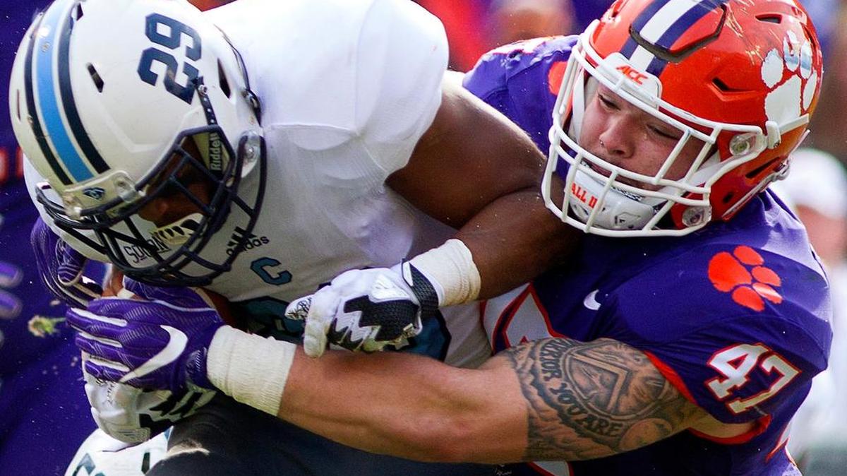 James Skalski led Clemson with nine tackles against The Citadel.