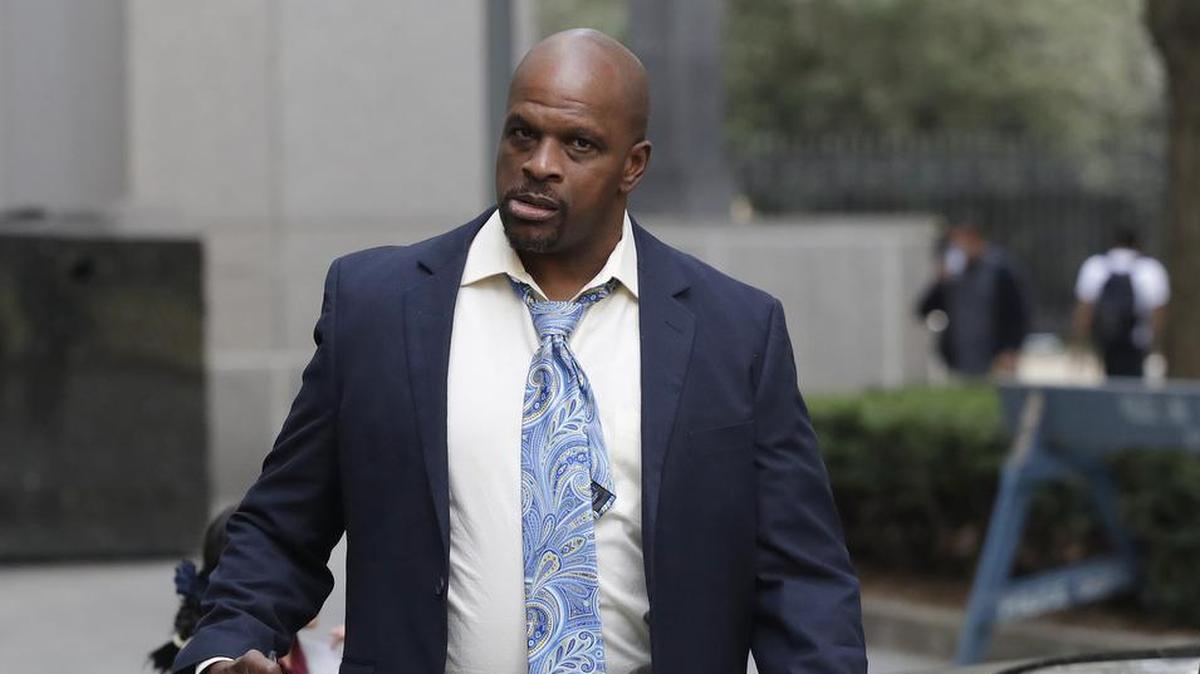 Brian Bowen Sr. arrives at federal court, Thursday, Oct. 4, 2018, in New York. When Brian Bowen Jr., one of America’s brightest high school basketball stars, announced in June 2017 that he would attend the University of Louisville, a school that had not been on anyone’s radar as his possible destination, sportswriters called it a coup that “came out of nowhere.” In a trial that began Monday, federal prosecutors will argue that the signing wasn’t luck at all but the result of a payoff to Bowen’s father.