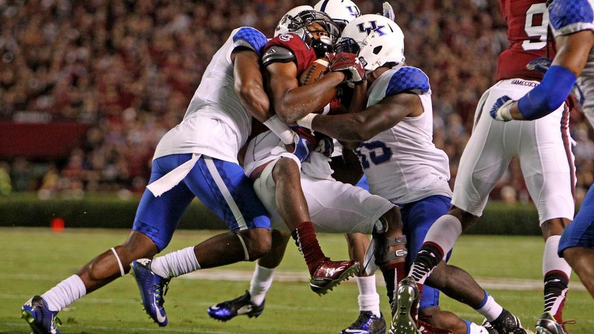 On Sept. 12, Kentucky beat South Carolina for the second straight season, building a big lead before Perry Orth nearly led the Gamecocks back.
