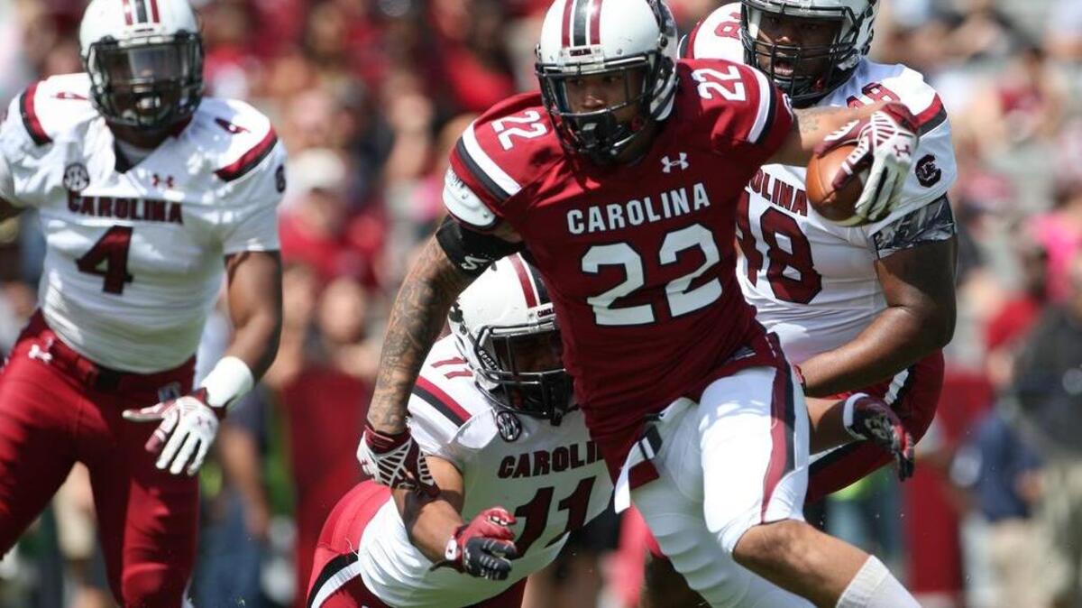 
Running back Brandon Wilds should be a focus of South Carolina’s offense against the Tar Heels today. 
