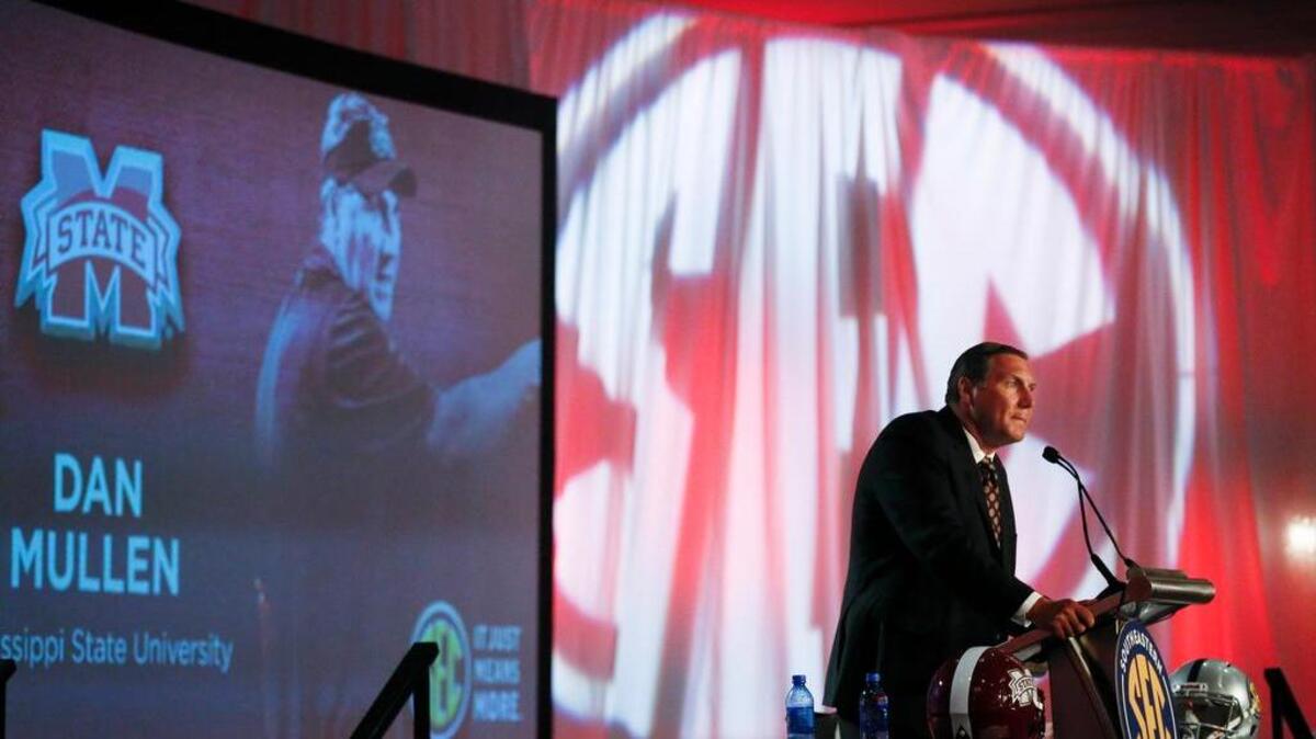 Mississippi State coach Dan Mullen spoke at the SEC Media Days on Tuesday, and the prevailing question was about the one-game suspension of incoming 5-star recruit Jeffrey Simmons for hitting a woman caught on video.