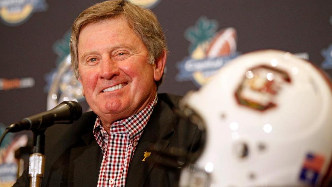 
South Carolina football coach Steve Spurrier has been known to smirk during news conferences.
